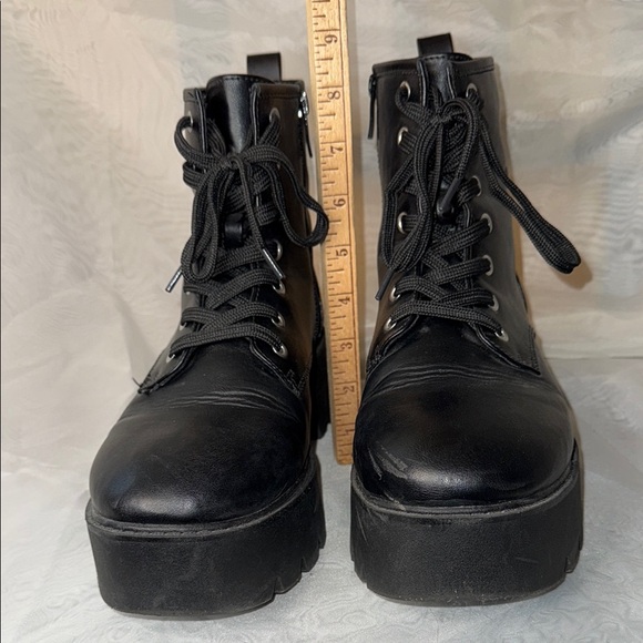 Torrid Black Combat Platform Boots - Picture 4 of 11